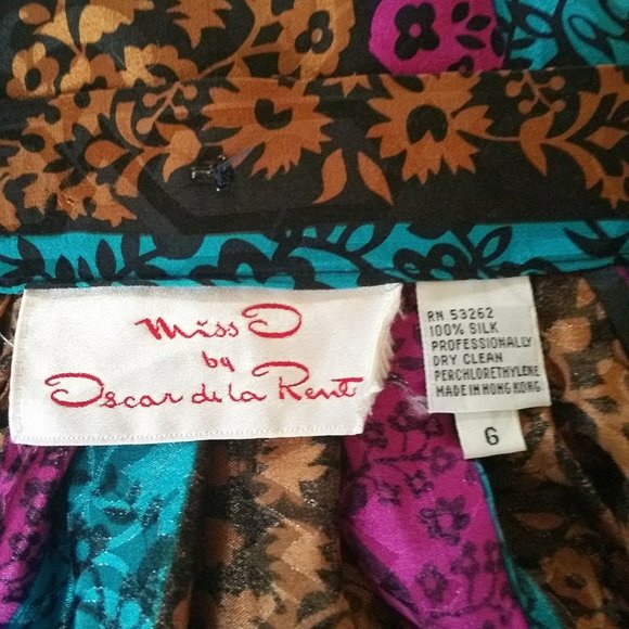 Vintage Silk Oscar de la Renta Maxi Skirt - Picture 5 of 5